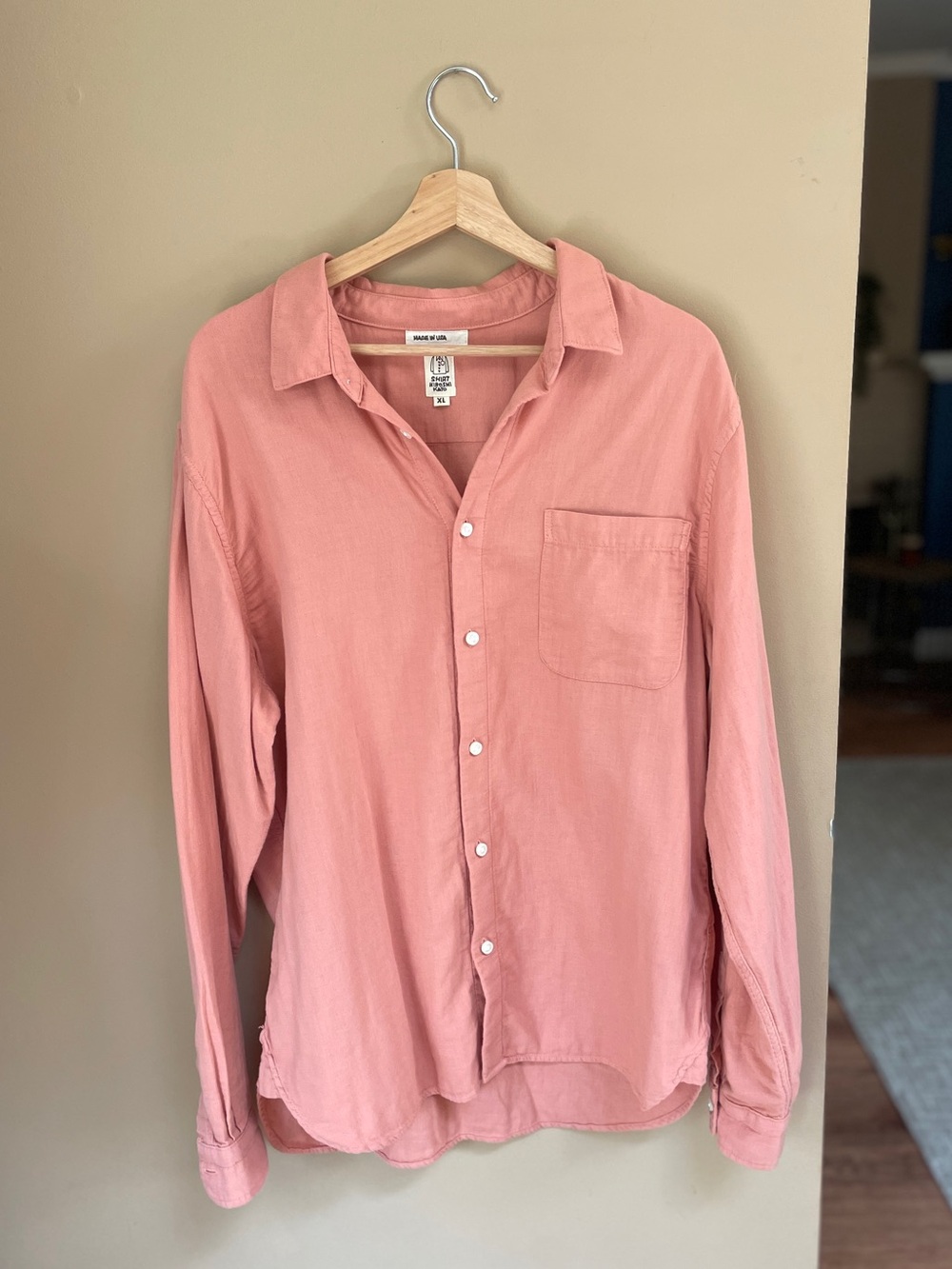 Hiroshi Kato The Ripper Button Down Shirt Long Sleeve Cotton Gauze Soft USA #